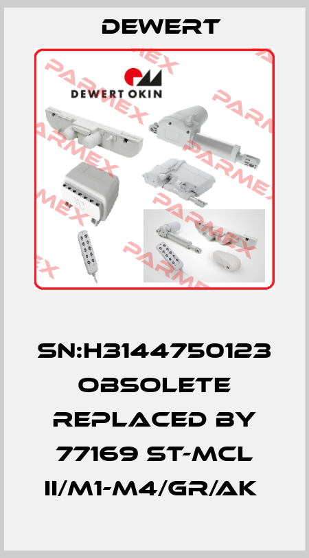  SN:H3144750123 obsolete replaced by 77169 ST-MCL II/M1-M4/GR/AK  DEWERT