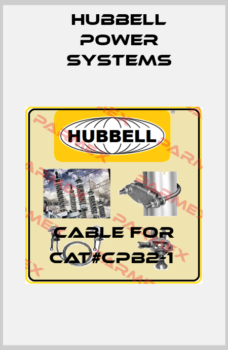 CABLE FOR CAT#CPB2-1  Hubbell Power Systems