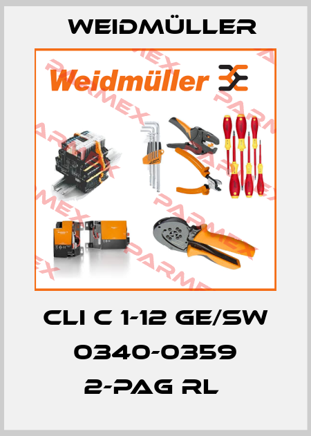 CLI C 1-12 GE/SW 0340-0359 2-PAG RL  Weidmüller