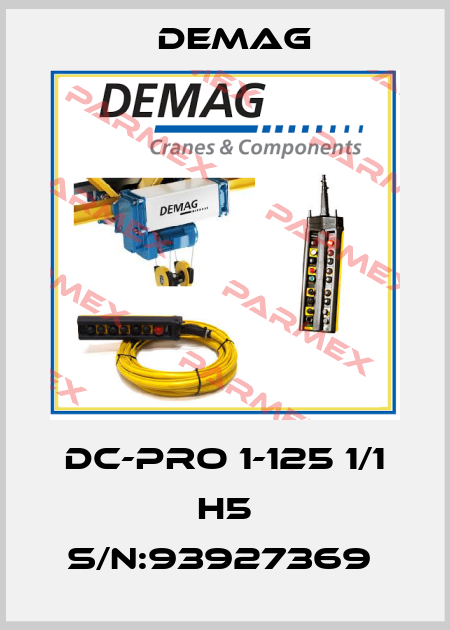 DC-PRO 1-125 1/1 H5 S/N:93927369  Demag