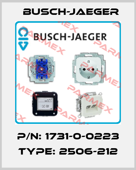 P/N: 1731-0-0223 Type: 2506-212 Busch-Jaeger