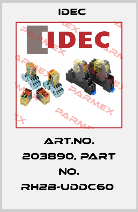 Art.No. 203890, Part No. RH2B-UDDC60  Idec
