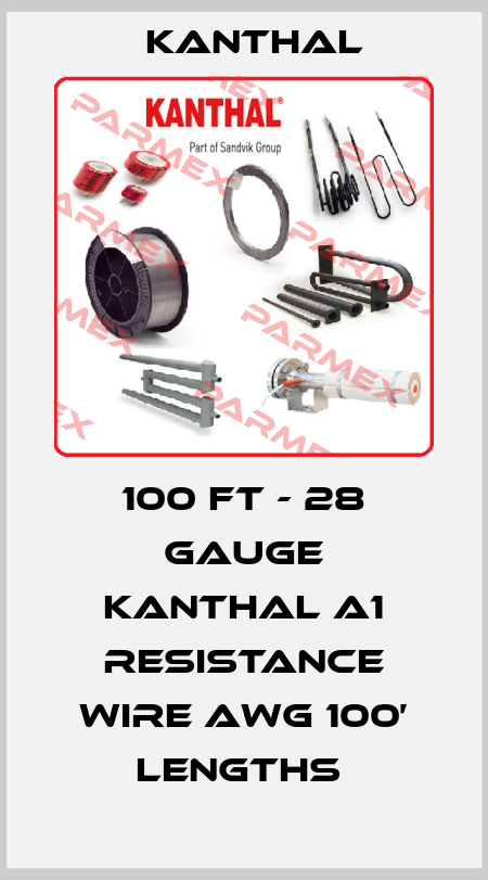 100 ft - 28 Gauge Kanthal A1 Resistance Wire AWG 100’ Lengths  Kanthal
