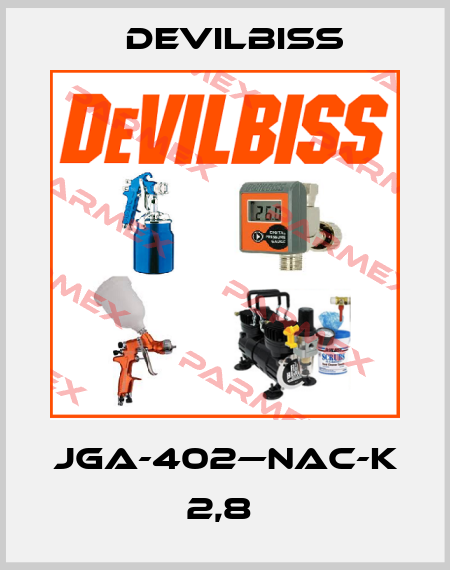 JGA-402—NAC-K 2,8  Devilbiss