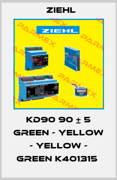 KD90 90 ± 5 GREEN - YELLOW - YELLOW - GREEN K401315  Ziehl