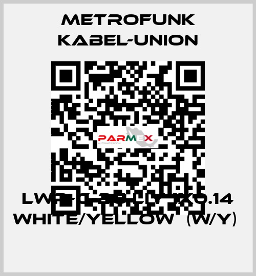 LWP-C-26 LIY 1x0.14 white/yellow  (W/Y)  METROFUNK KABEL-UNION