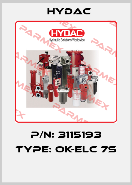 P/N: 3115193 Type: OK-ELC 7S  Hydac