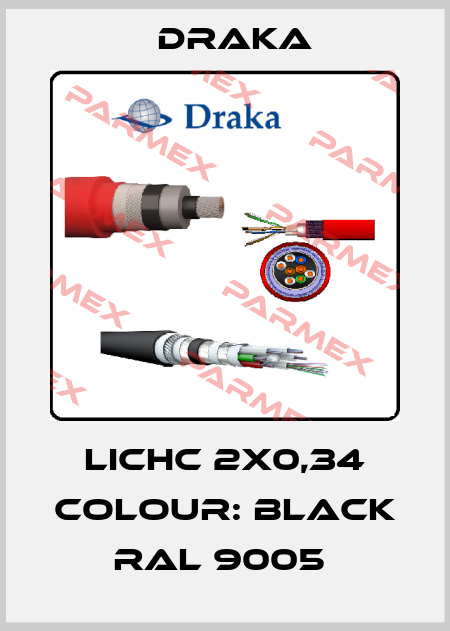 LICHC 2X0,34 COLOUR: BLACK RAL 9005  Draka