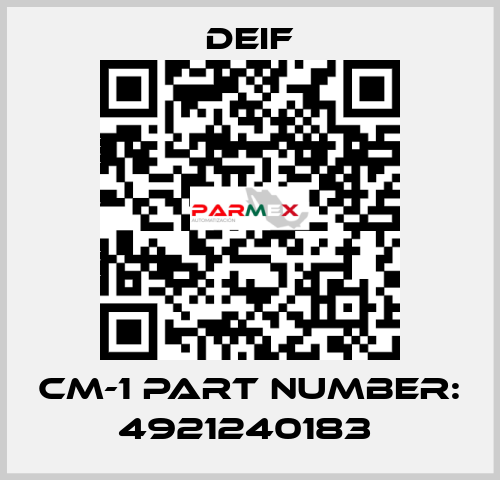 CM-1 part number: 4921240183  Deif