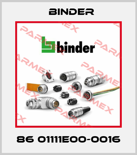 86 01111E00-0016 Binder