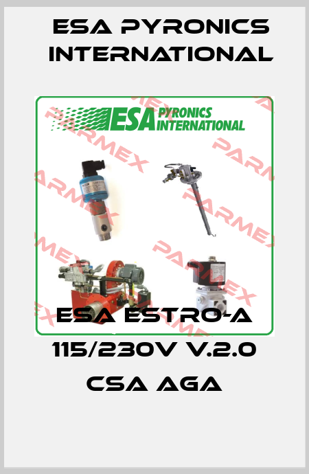 ESA ESTRO-A 115/230V V.2.0 CSA AGA ESA Pyronics International