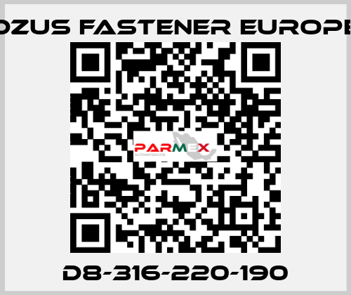 D8-316-220-190 Dzus Fastener Europe
