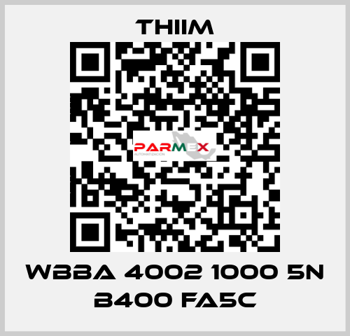 WBBA 4002 1000 5N B400 FA5C Thiim