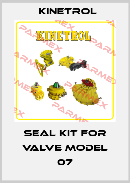 Seal kit for valve Model 07 Kinetrol