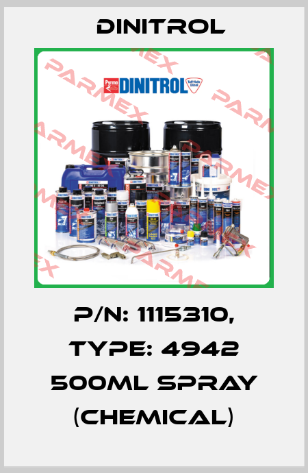 P/N: 1115310, Type: 4942 500ml Spray (chemical) Dinitrol