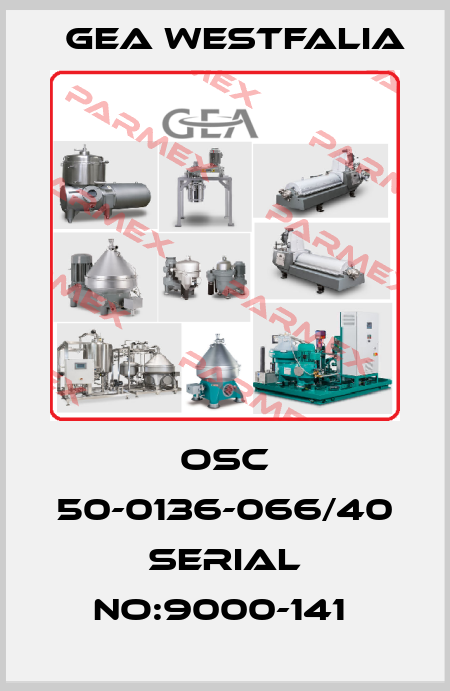 OSC 50-0136-066/40 SERIAL NO:9000-141  Gea Westfalia