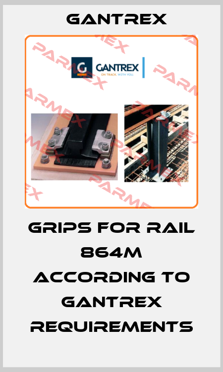 Grips for rail 864m according to Gantrex requirements Gantrex