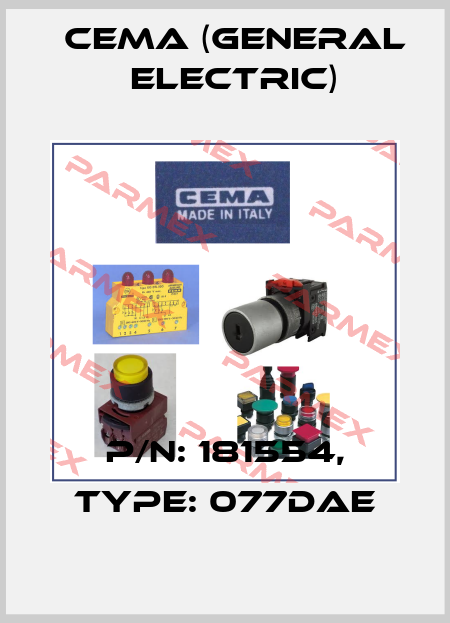 P/N: 181554, Type: 077DAE Cema (General Electric)