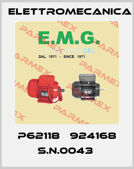 P62118   924168 S.N.0043  Elettromecanica