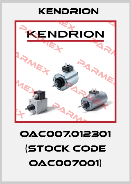 OAC007.012301 (stock code OAC007001) Kendrion