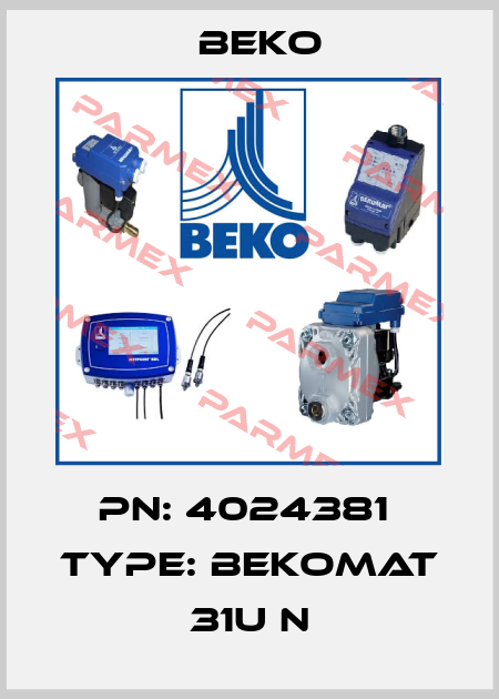 BEKO BEKOMAT 31U sucesor de BEKOMAT 21 derivador de condensación 4024381 