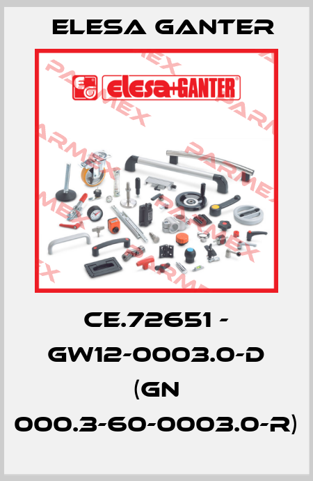 CE.72651 - GW12-0003.0-D (GN 000.3-60-0003.0-R) Elesa Ganter