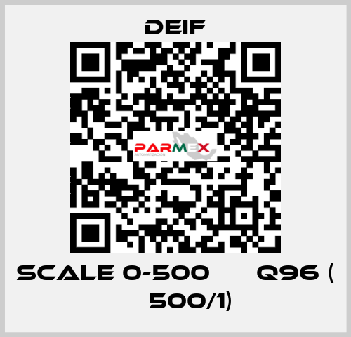 scale 0-500 А ЕQ96 ( ТТ500/1) Deif