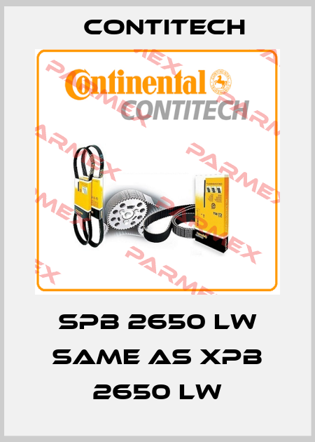 SPB 2650 Lw same as XPB 2650 Lw Contitech