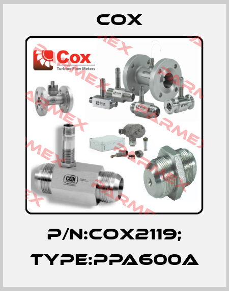 P/N:COX2119; Type:PPA600A Cox