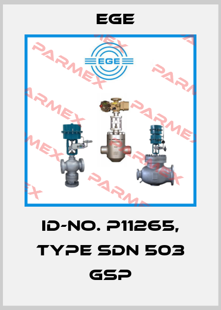 Id-No. P11265, Type SDN 503 GSP Ege