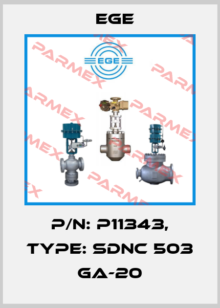 p/n: P11343, Type: SDNC 503 GA-20 Ege