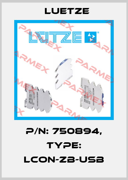 P/N: 750894, Type: LCON-ZB-USB Luetze