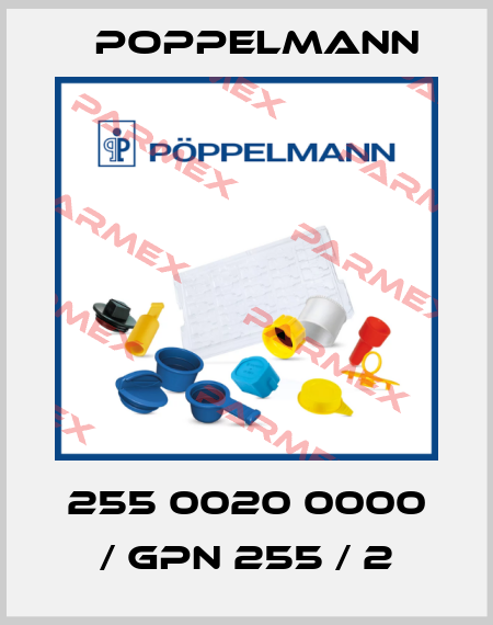 255 0020 0000 / GPN 255 / 2 Poppelmann