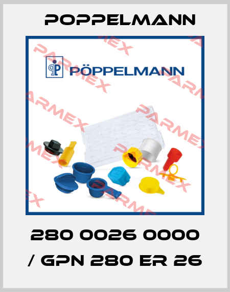 280 0026 0000 / GPN 280 ER 26 Poppelmann