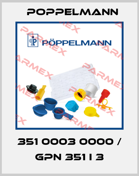 351 0003 0000 / GPN 351 I 3 Poppelmann