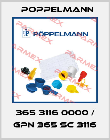 365 3116 0000 / GPN 365 SC 3116 Poppelmann