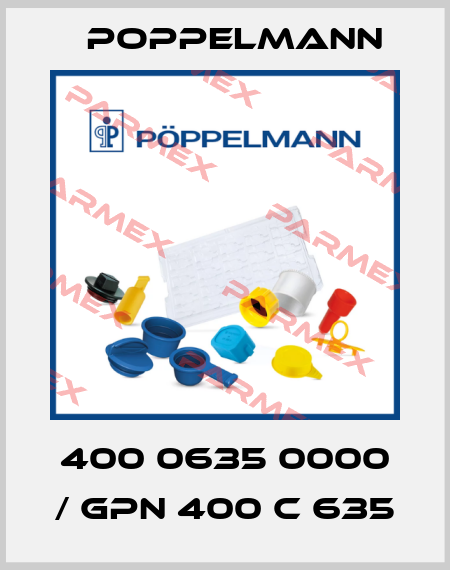 400 0635 0000 / GPN 400 C 635 Poppelmann