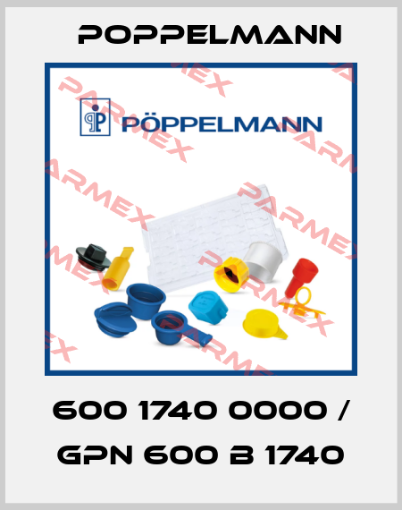 600 1740 0000 / GPN 600 B 1740 Poppelmann