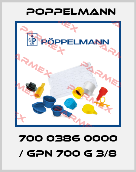700 0386 0000 / GPN 700 G 3/8 Poppelmann