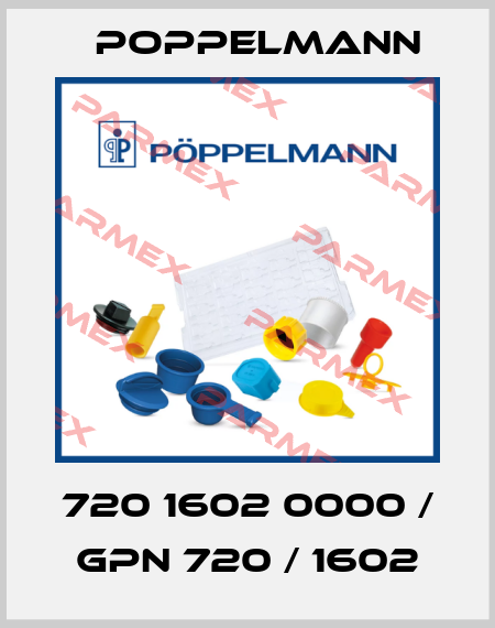 720 1602 0000 / GPN 720 / 1602 Poppelmann