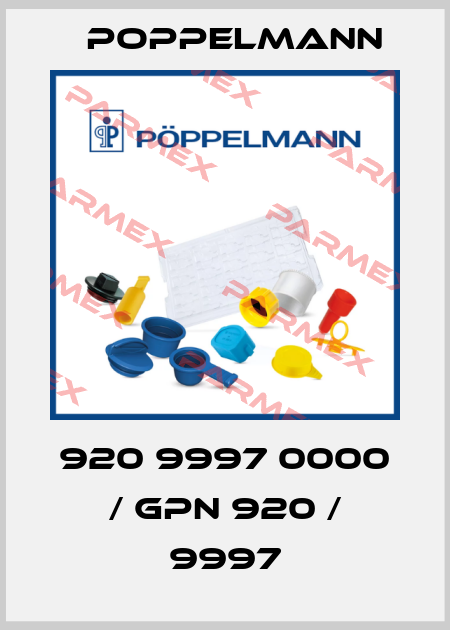 920 9997 0000 / GPN 920 / 9997 Poppelmann