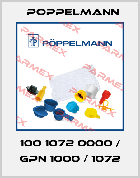 100 1072 0000 / GPN 1000 / 1072 Poppelmann