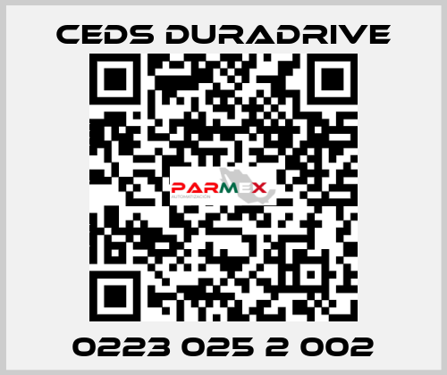 0223 025 2 002 Ceds Duradrive