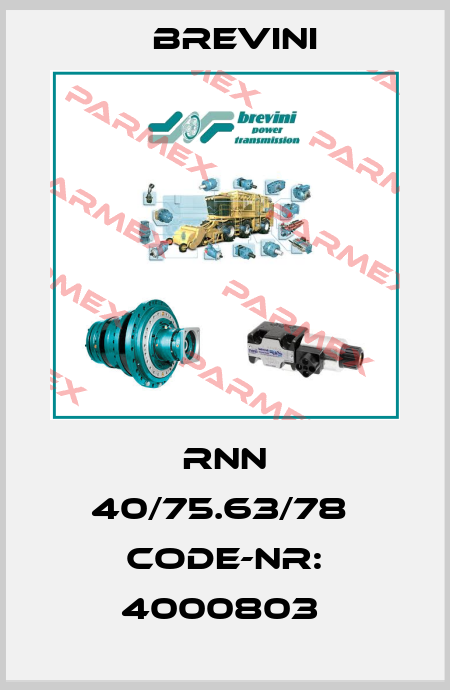 RNN 40/75.63/78  Code-Nr: 4000803  Brevini