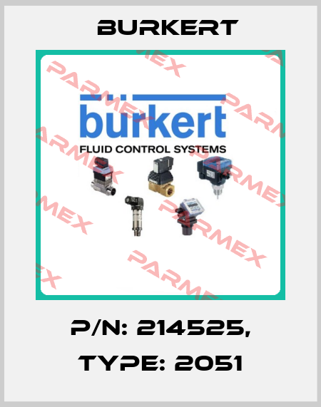 P/N: 214525, Type: 2051 Burkert