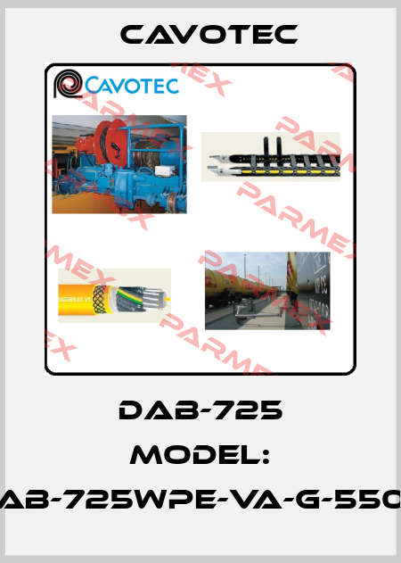 DAB-725 Model: DAB-725WPE-VA-G-550D Cavotec