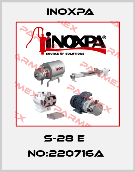 S-28 E   NO:220716A  Inoxpa