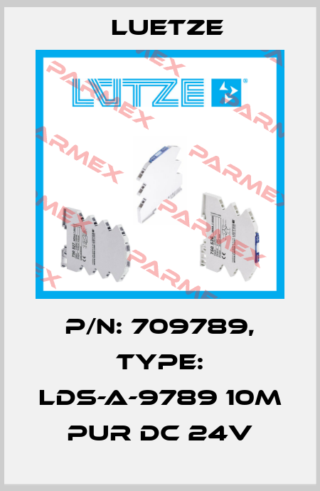 P/N: 709789, Type: LDS-A-9789 10m PUR DC 24V Luetze