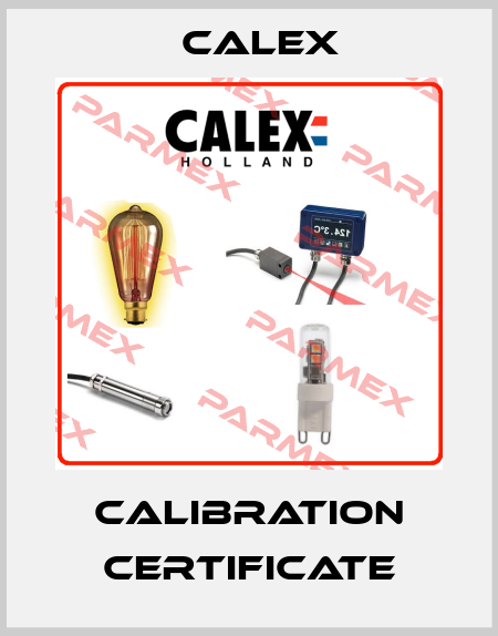 Calibration certificate Calex
