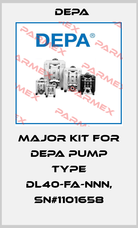 Major kit for DEPA pump type DL40-FA-NNN, SN#1101658 Depa
